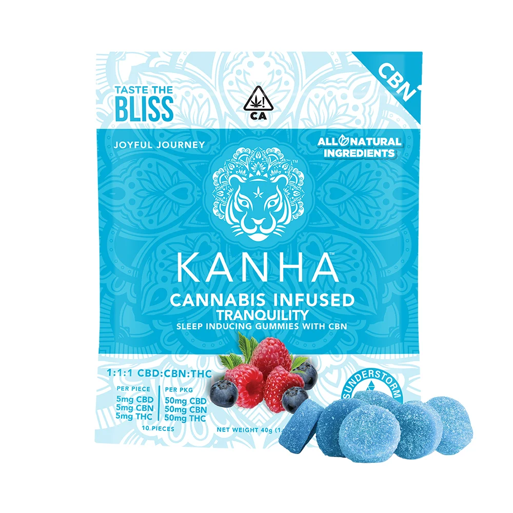 111-Tranquility.webp Kanha 1:1:1 Tranquility (50mg CBD/50mg THC/50mg CBN) - Image 1